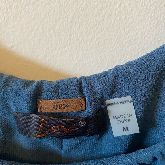#101 - NWT Dex Dark Teal Chiffon Top; Size Medium - Picture 3 of 6